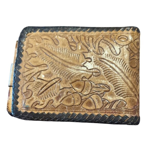 Vintage Western Leather Wallet With Horse Design & Coin Pocket - Picture 6 of 7